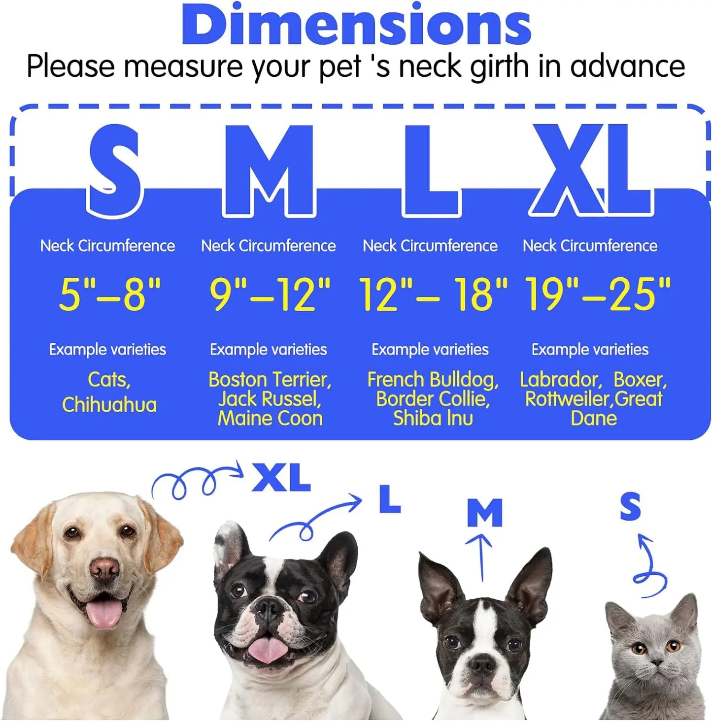 Collier gonflable pour Chien après chirurgie