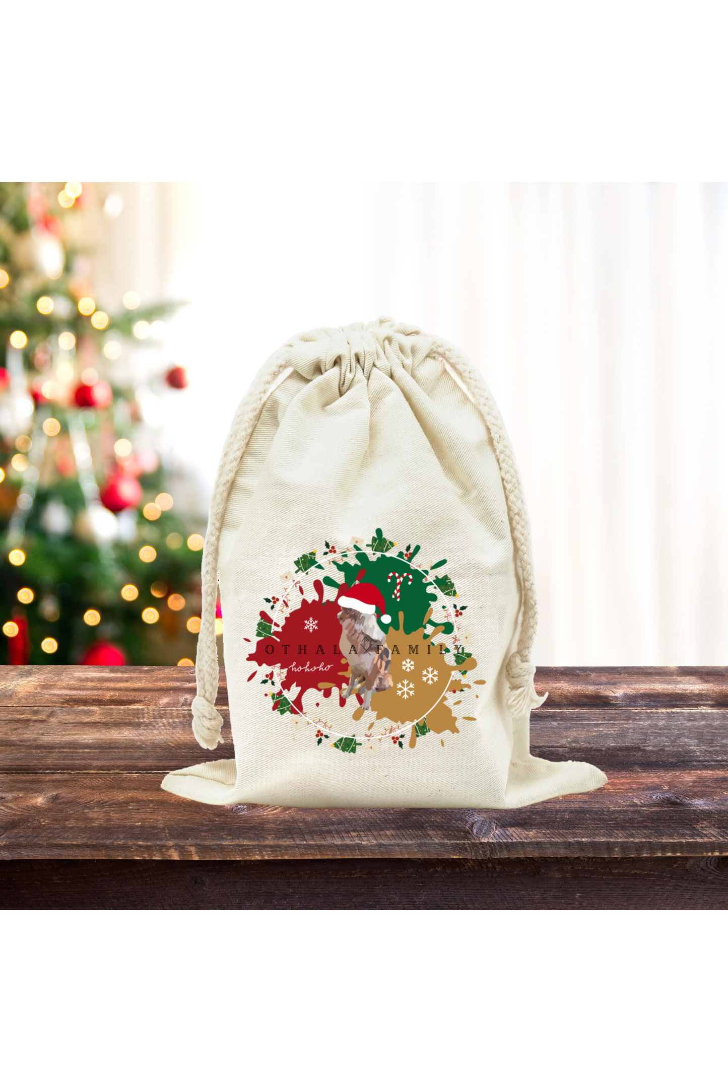 Pochons personnalisés Noël Logo Élevage Canin, Félin & Nac