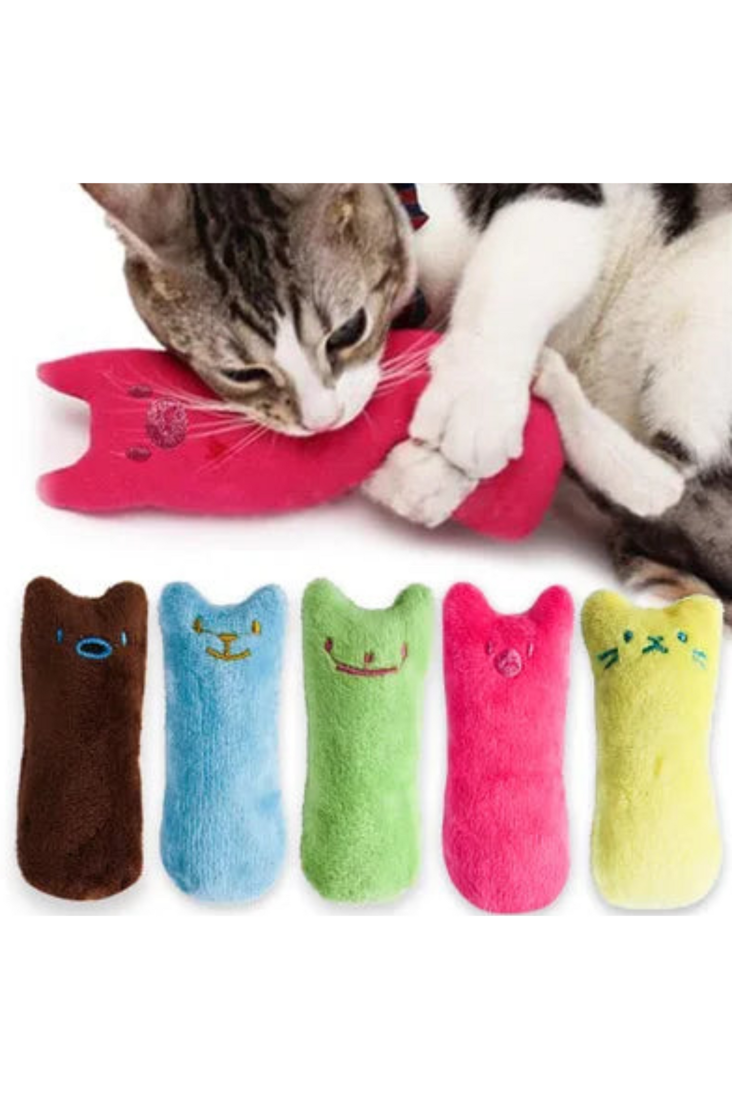 Jouet Interactif en Peluche pour Chat à base d'herbe à Chat