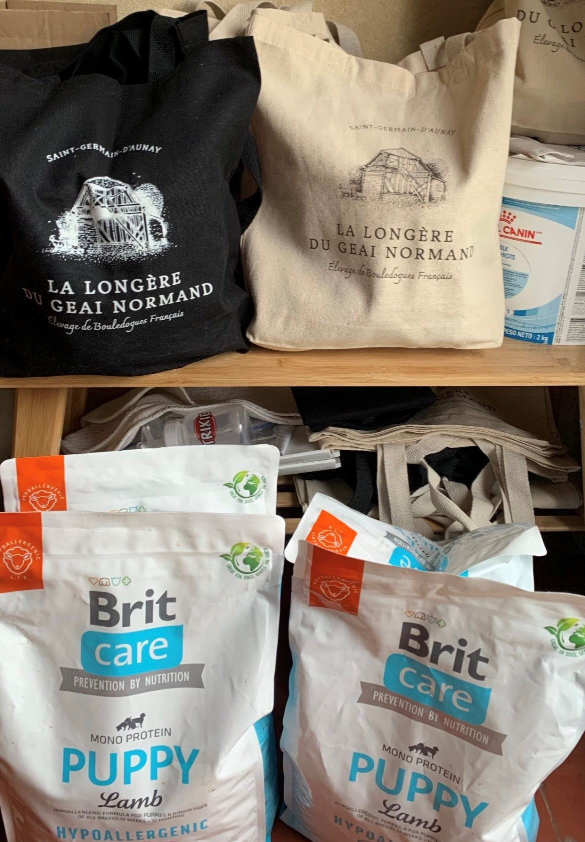 Bolsas personalizadas con logotipo de cría de perros o felinos