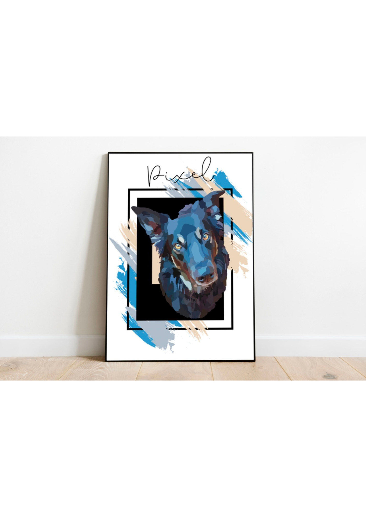 Portrait d'animal sur photo, cadeau commémoratif, deuil animalier