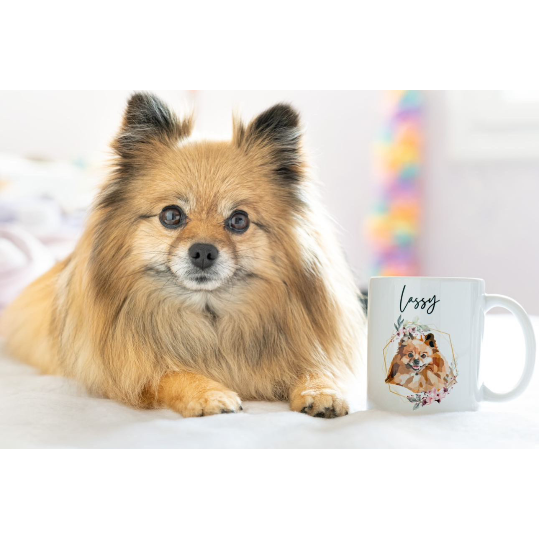 Mug Portrait d'animal sur photo, cadeau commémoratif, deuil animalier