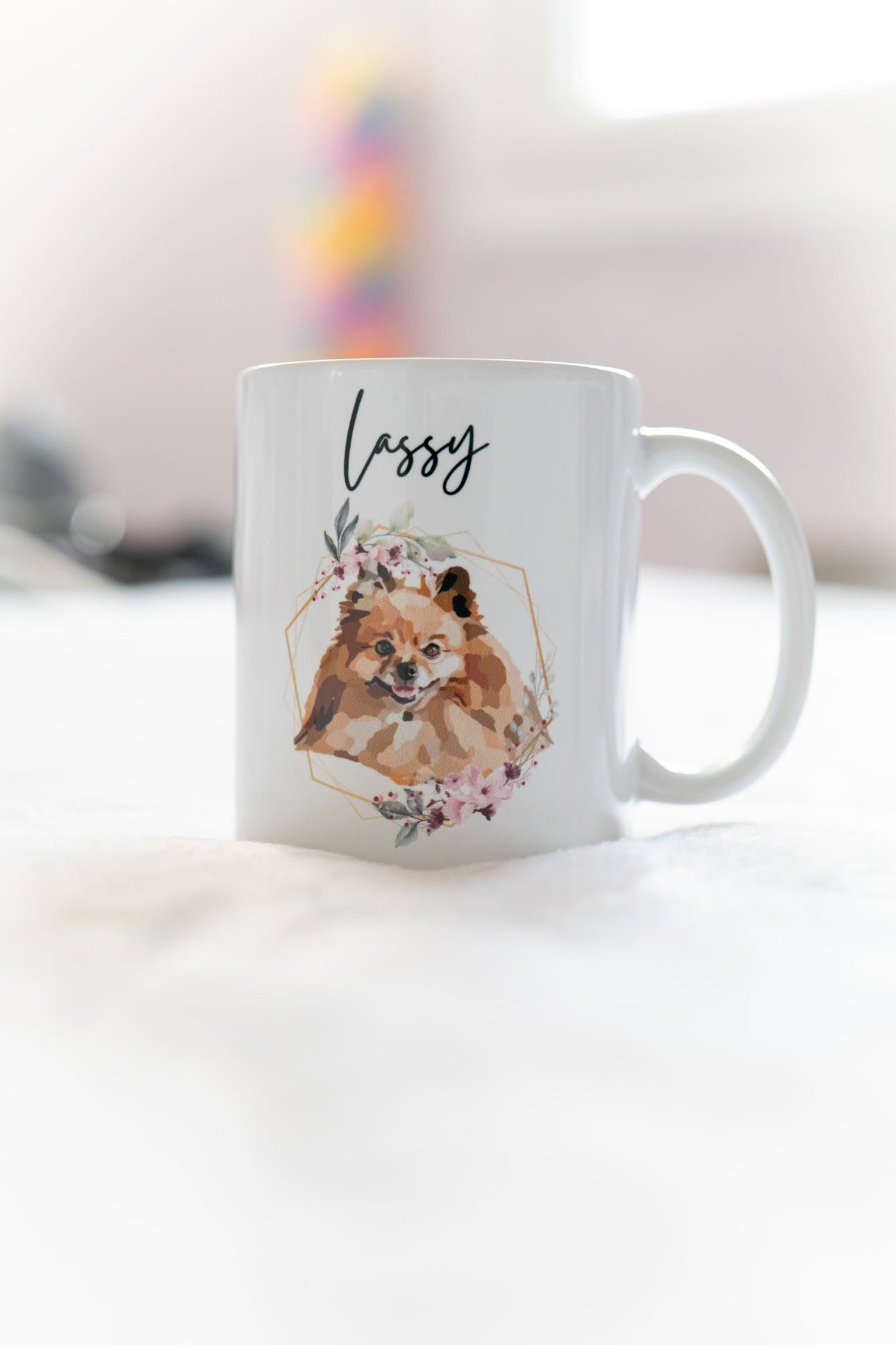 Mug Portrait d'animal sur photo, cadeau commémoratif, deuil animalier