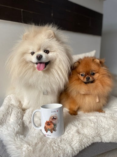Mug Portrait d'animal sur photo, cadeau commémoratif, deuil animalier