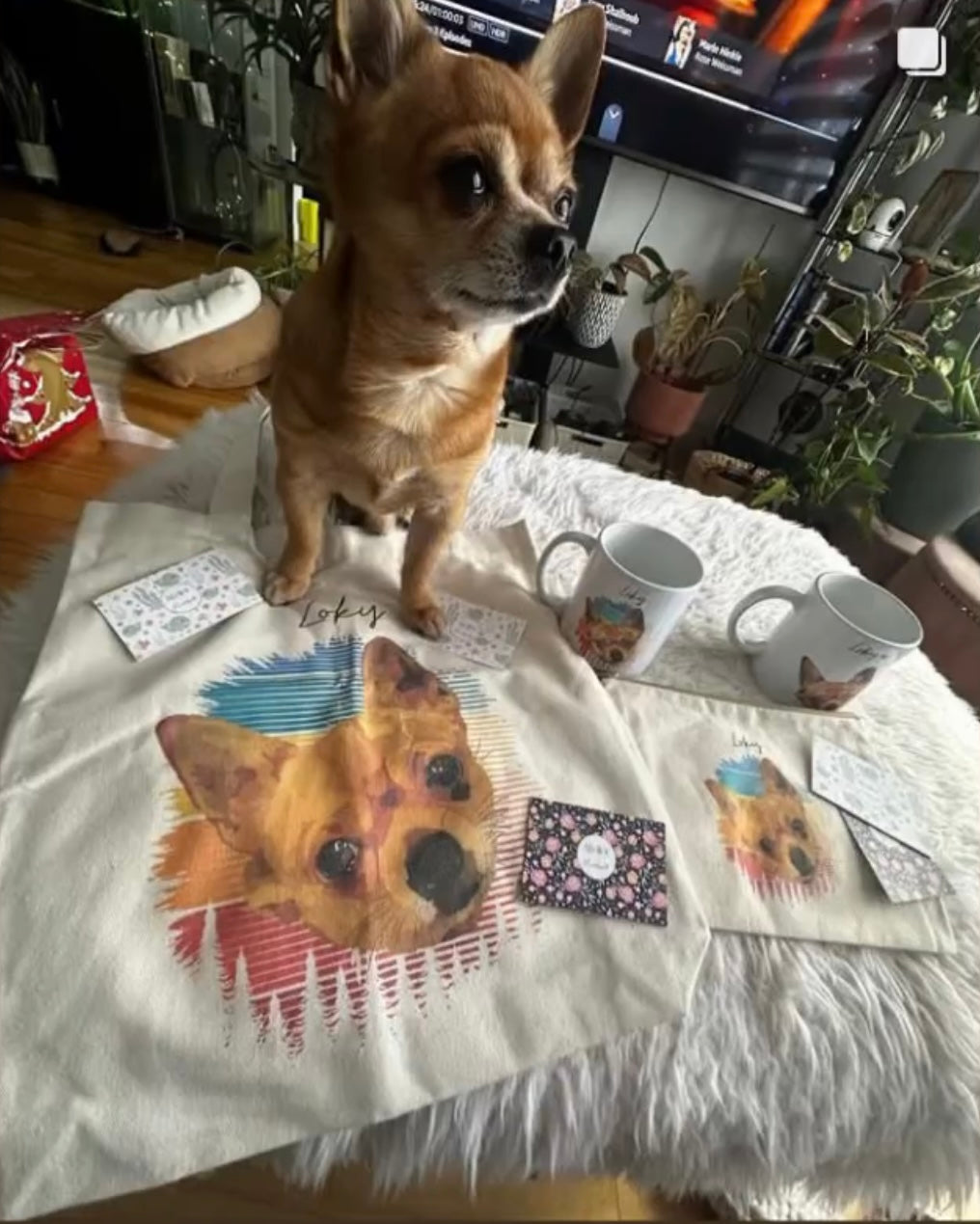 Mug Portrait d'animal sur photo, cadeau commémoratif, deuil animalier