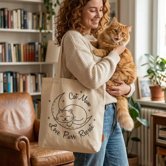 ToteBag Cat Mum - Lune & Chat