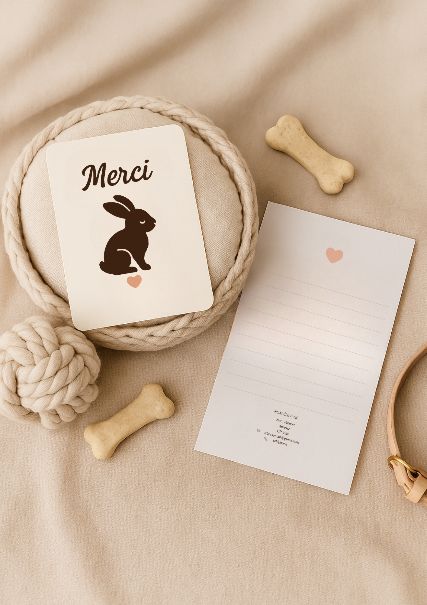 Cartes de remerciement – Nac – Pour kits d’adoption