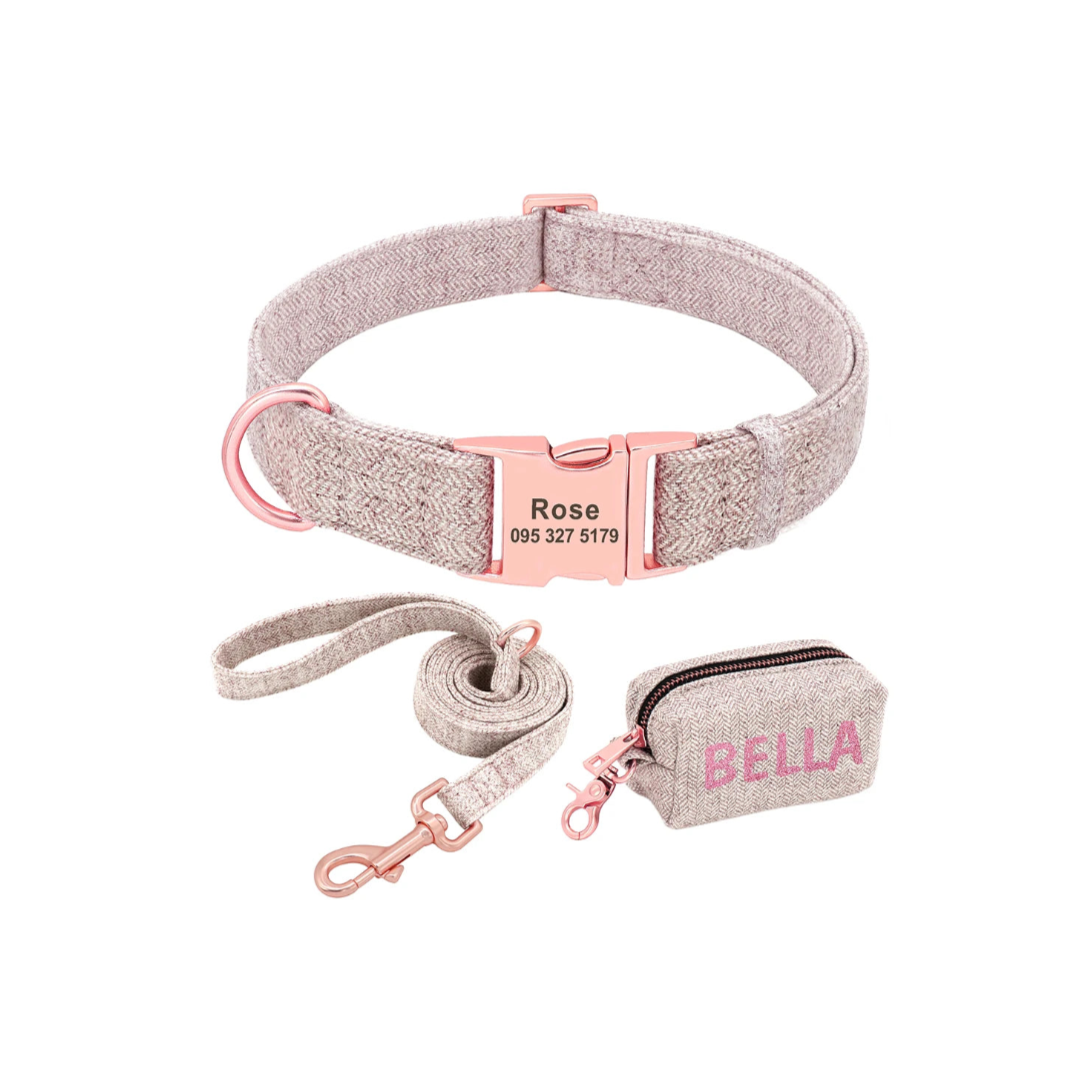 Juego de correa y collar para cachorro y perro