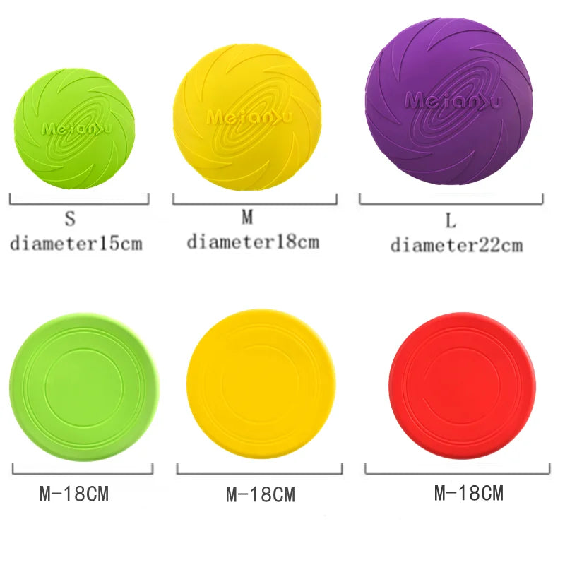 Frisbee en silicone pour chien