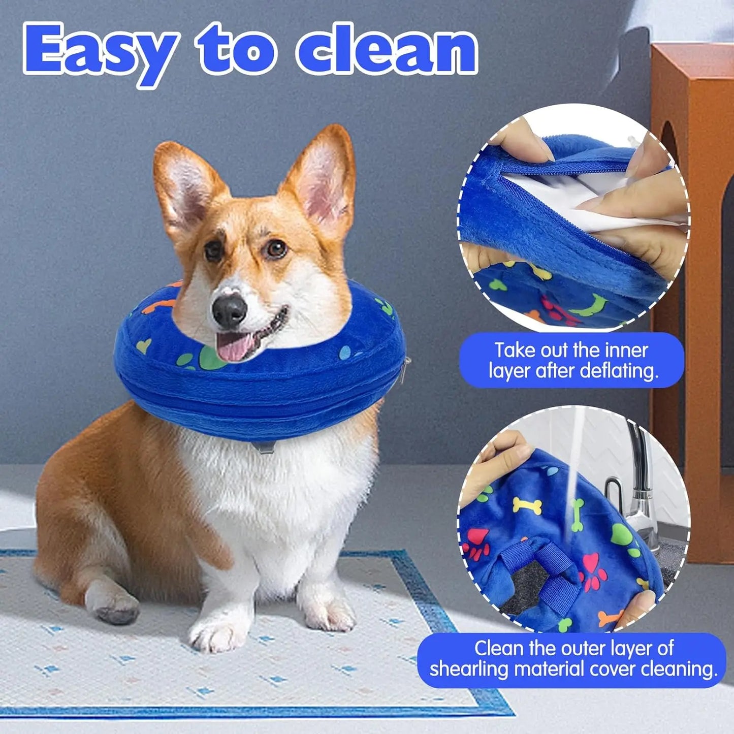 Inflatable Dog Collar After Surgery 