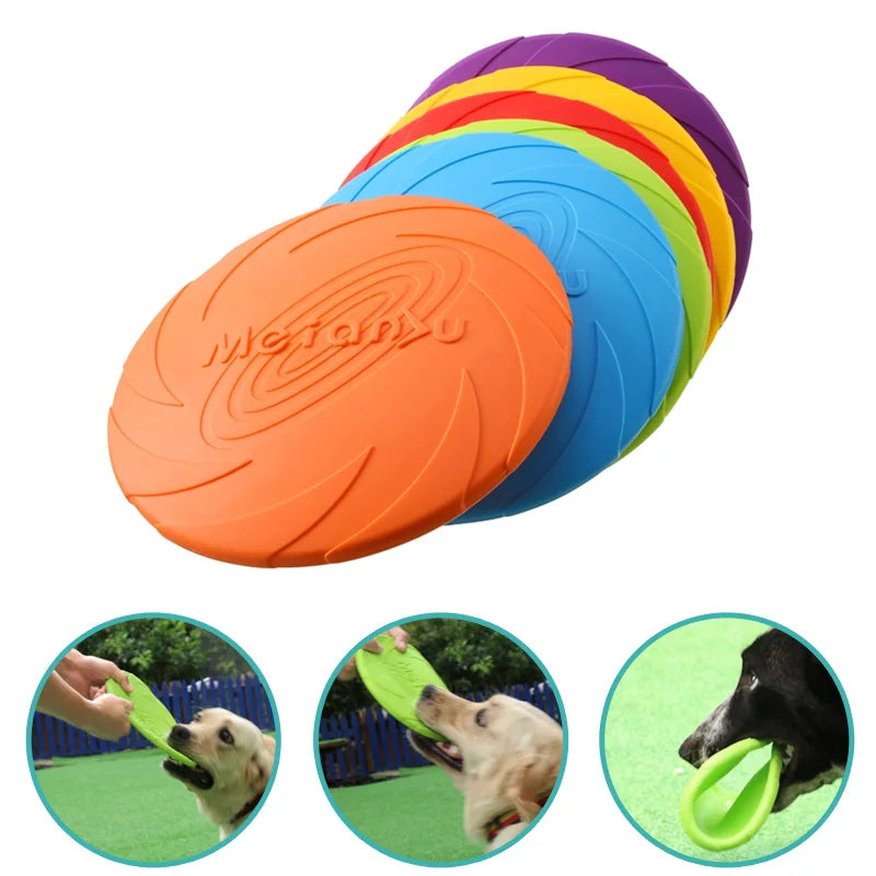 Frisbee en silicone pour chien