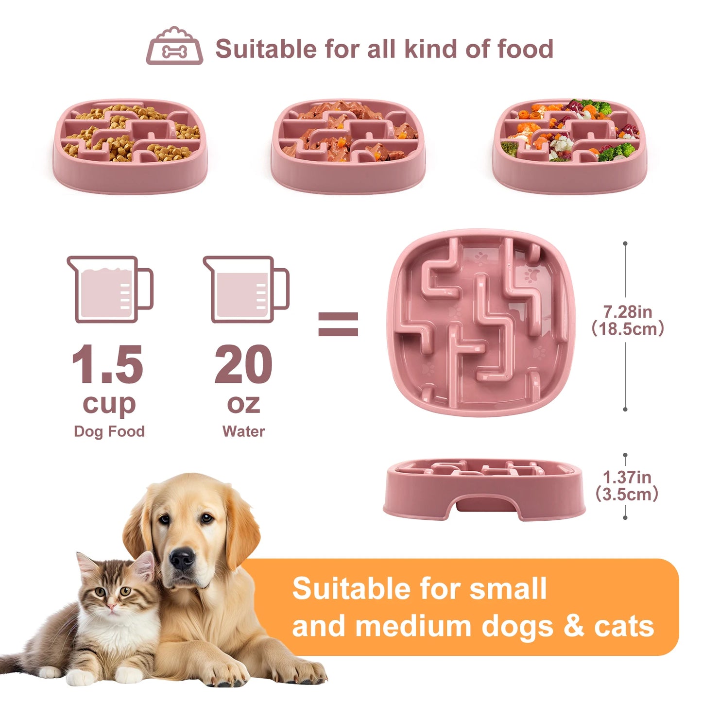 Cuencos para cachorros anti-glotón