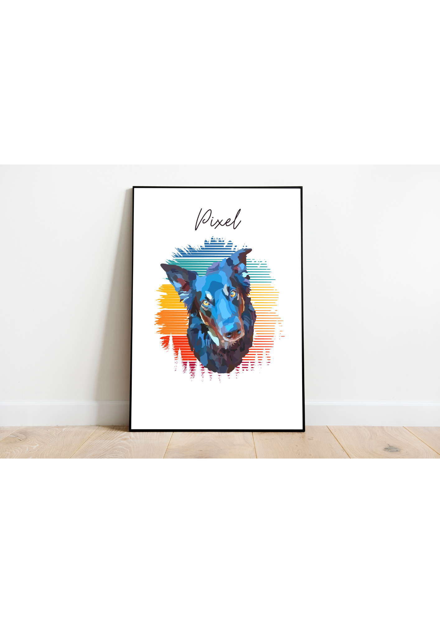 Retrato de animal en foto, regalo conmemorativo, duelo de animales